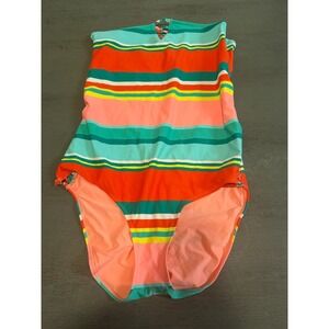 colorful strapless AERIE one piece  swimsuit size plus XXL 2XL